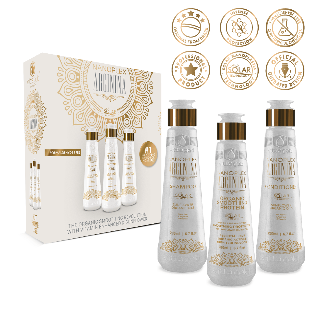 Nanoplex Solar™ Hair Straightening Intro Set 200ml - Vitta Gold™ Global